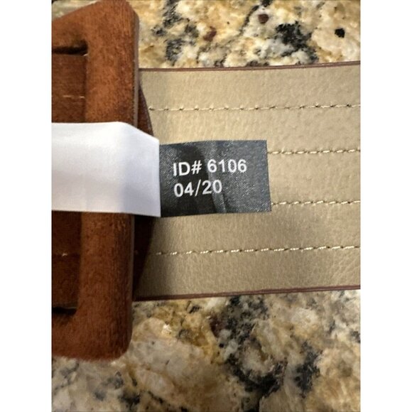New Express Women’s Belt Brown Gold Color Buttons Size Small / Medium Y2K - Picture 3 of 10